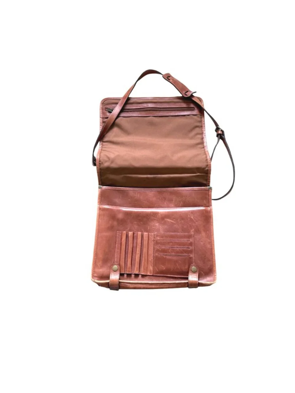 Vintage Alla Moda Bellezza Men's Messenger Bag Professional Academia Leather